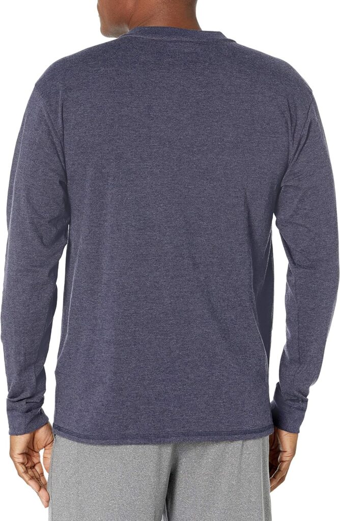 Hanes Mens T-Shirts, Mens BeefyT Henley Shirts, Mens Cotton Long Sleeve Shirts