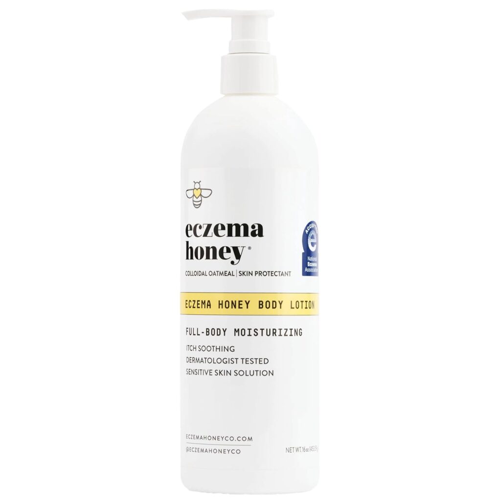 ECZEMA HONEY Oatmeal Body Lotion - Hand  Body Cream for Eczema Relief - Natural Dry Skin Repair (16 Oz)