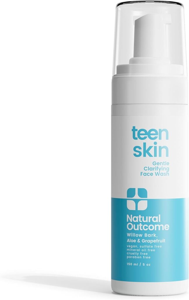 natural outcome Teen Skin Face Wash | Gentle Foaming Daily Boys  Girls Facial Cleanser Lotion | Natural Non-toxic Ingredients | For Teens, Preteens  Kids Looking to Prevent Acne | 5 oz