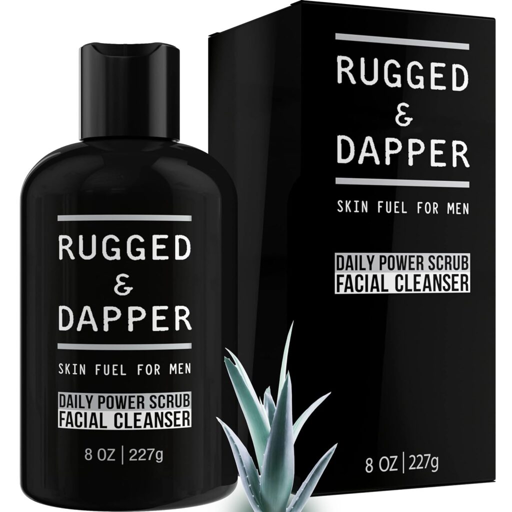 RUGGED  DAPPER - Premium Face Wash -2-in-1 Exfoliating Facial Wash and Foaming Face Cleanser for Men with Oily, Sensitive or Combination skin made with Natural and Organic Ingredients